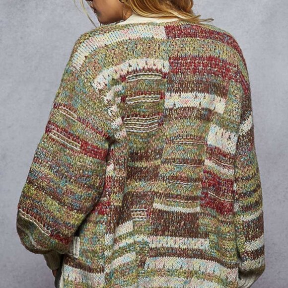 POL COLORFUL FALL WINTER CARDIGAN SWEATER S M L NWT - Picture 2 of 3